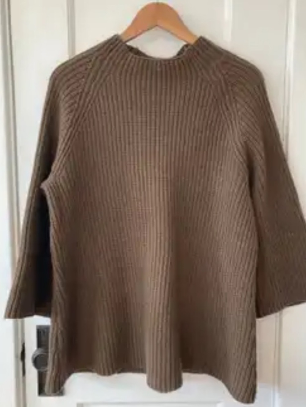 Elizabeth Suzann Taupe Raglan Wool Sweater